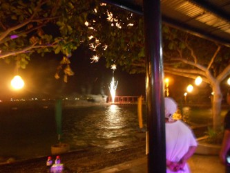 The new year starts with a firework display at Camp Holiday Resort, also owned by Holiday Oceanview Marina